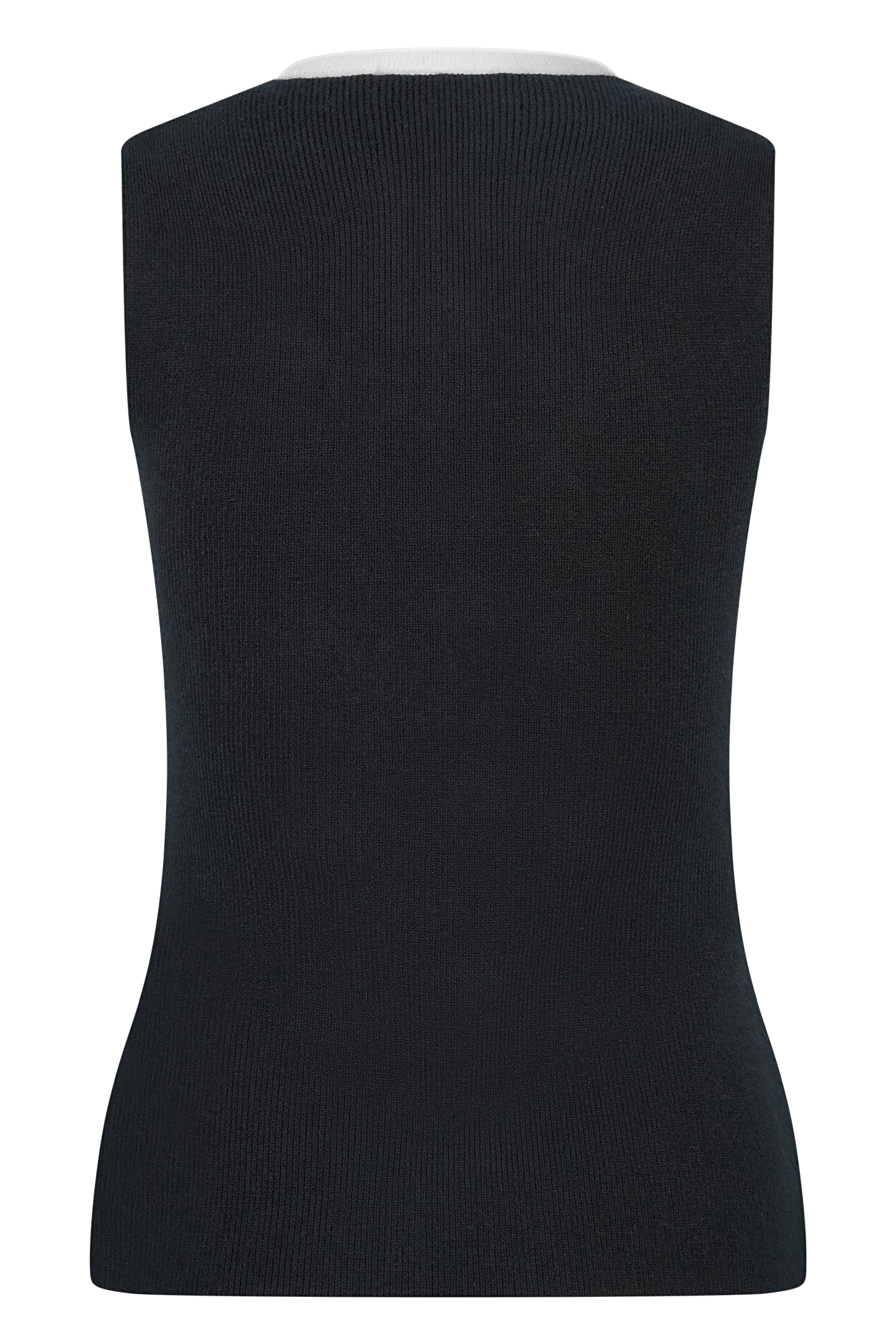 Julianne Contrast Knit Top - Black/White